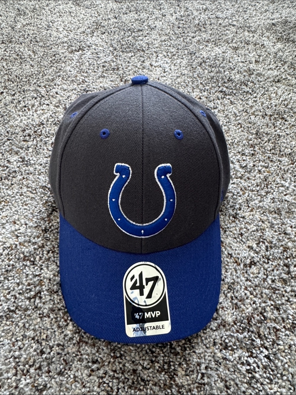 47 Indianapolis Colts Horseshoe Logo Cap - Gray & Royal Blue